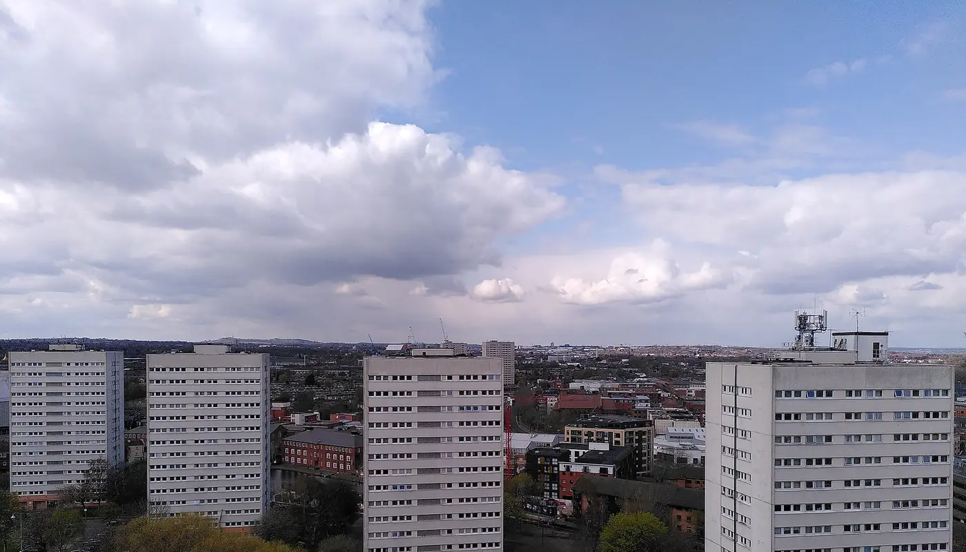 The Civic Centre Estate, Ladywood, viewed from the rooftop garden of the Library of Birmingham geograph.org.uk 71606